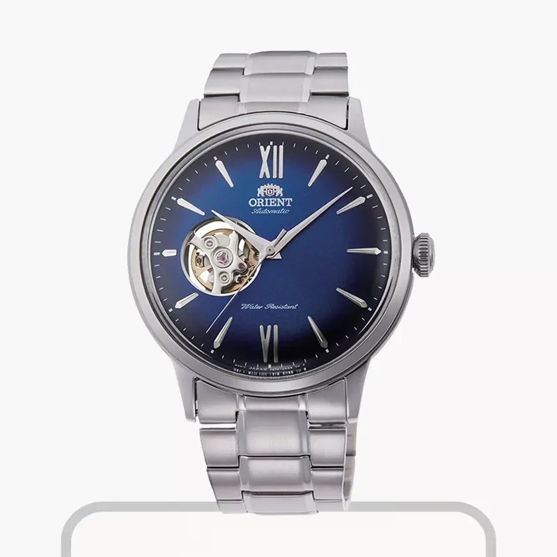 Orient Bambino Open Heart Blue Dial Watch For Men's  | RA-AG0028L